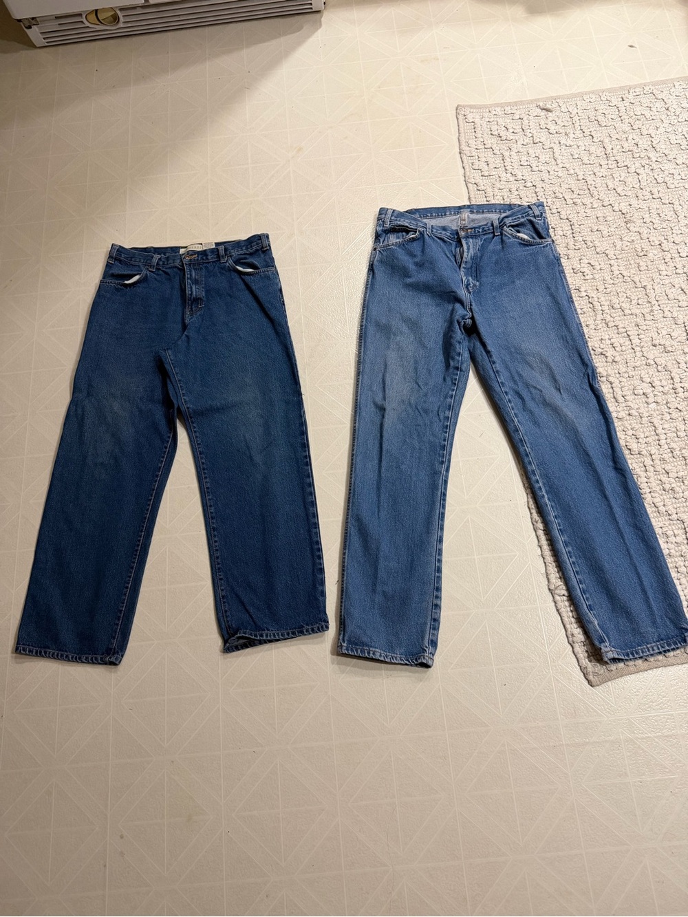 Classic Men's Blue Denim Jeans - Straight Fit